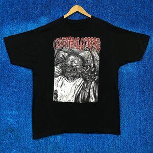 Cannibal Corpse Rottin Zombie Coffin Death Metal Band Tee XL